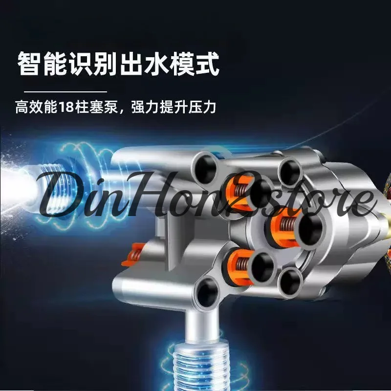 10m Cordless Car Washer Car, Home Rechargeable High-pressure Water Gun Lithium Battery Powerful Floor Washing