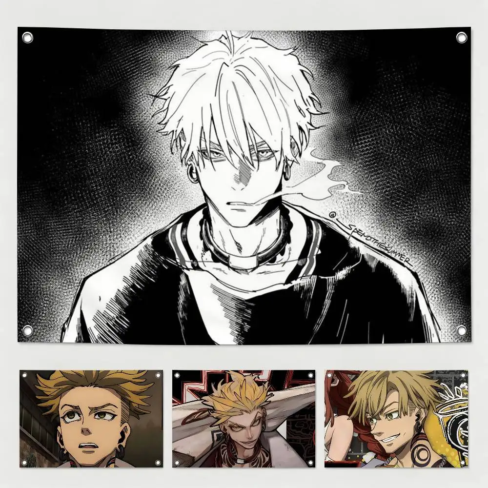 Anime G-Gachiakuta Enjin Flag Suitable For Party Club Outdoor Interior Wall Decoration Banner Fans Gift
