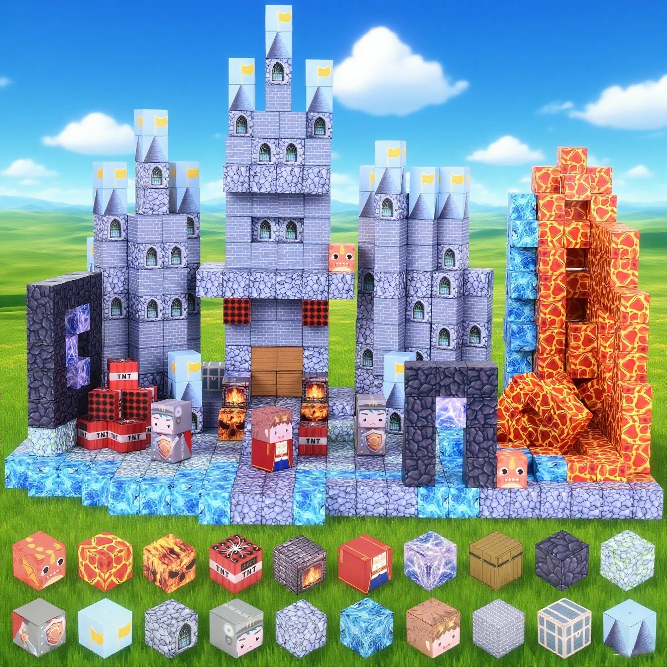 

128pcs Magnetic Building Blocks, Unleash the Journey of Creative Construction, STEM Sensory Toys, Toddler Birthday Easter Gifts