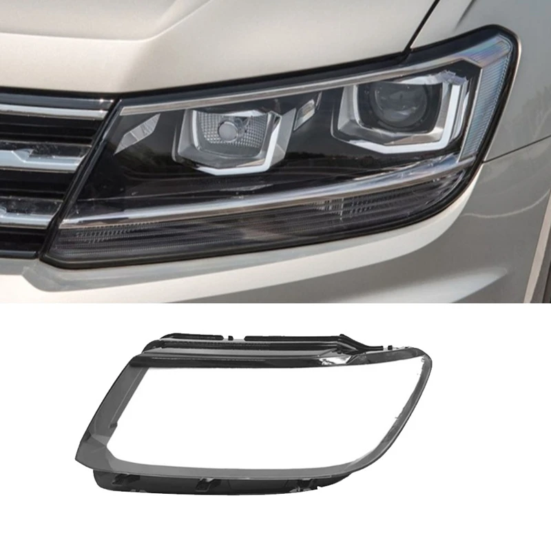 For VW Tiguan L 2017-2018 Side Car Headlight Cover Transparent Lampshade Shell Lens Car Headlight Shade