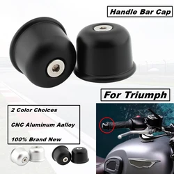 For Triumph Street Twin Cup Speed Bonneville T100 T120 Motorcycle Handlebar Grips Handle Bar Cap End PlugBlack Scrambler 1200XC