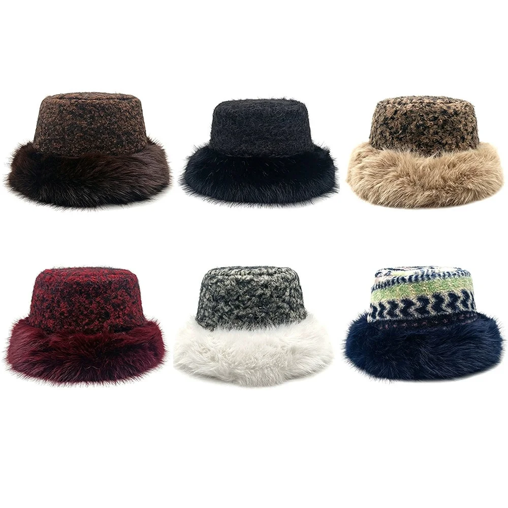 New Two-Tone Warm Fleece Beanie for Women, Thickened Women's Fall/Winter Fashion Hat, Fisherman's Hat