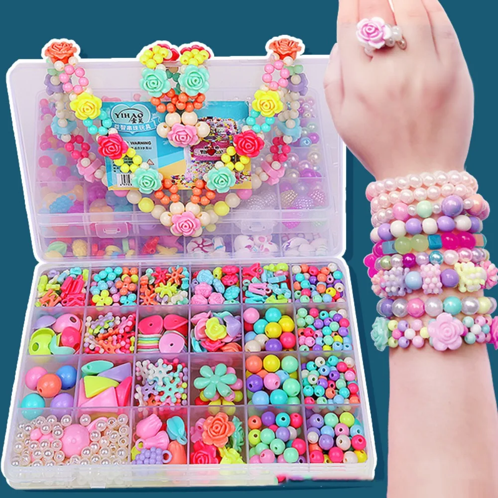 Handmade Diy Children's Beaded Toys DIY Toy Storage Box DIY Handmade Beaded Toy Beaded Production Material DIY Making Beads Kit