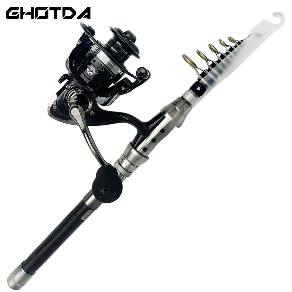 

Fishing Rod and Reel Combo Set Spinning Reel HK2000/3000 Telescopic Pole Mini Portable 1.5/1.8/2.1/2.4M Fishing Gear Accessories