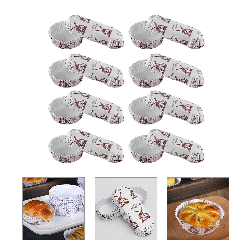 

Cupcake Boxes Tray Baking Dish with Lid Cups Halloween Party Liners Coated Oil Paper