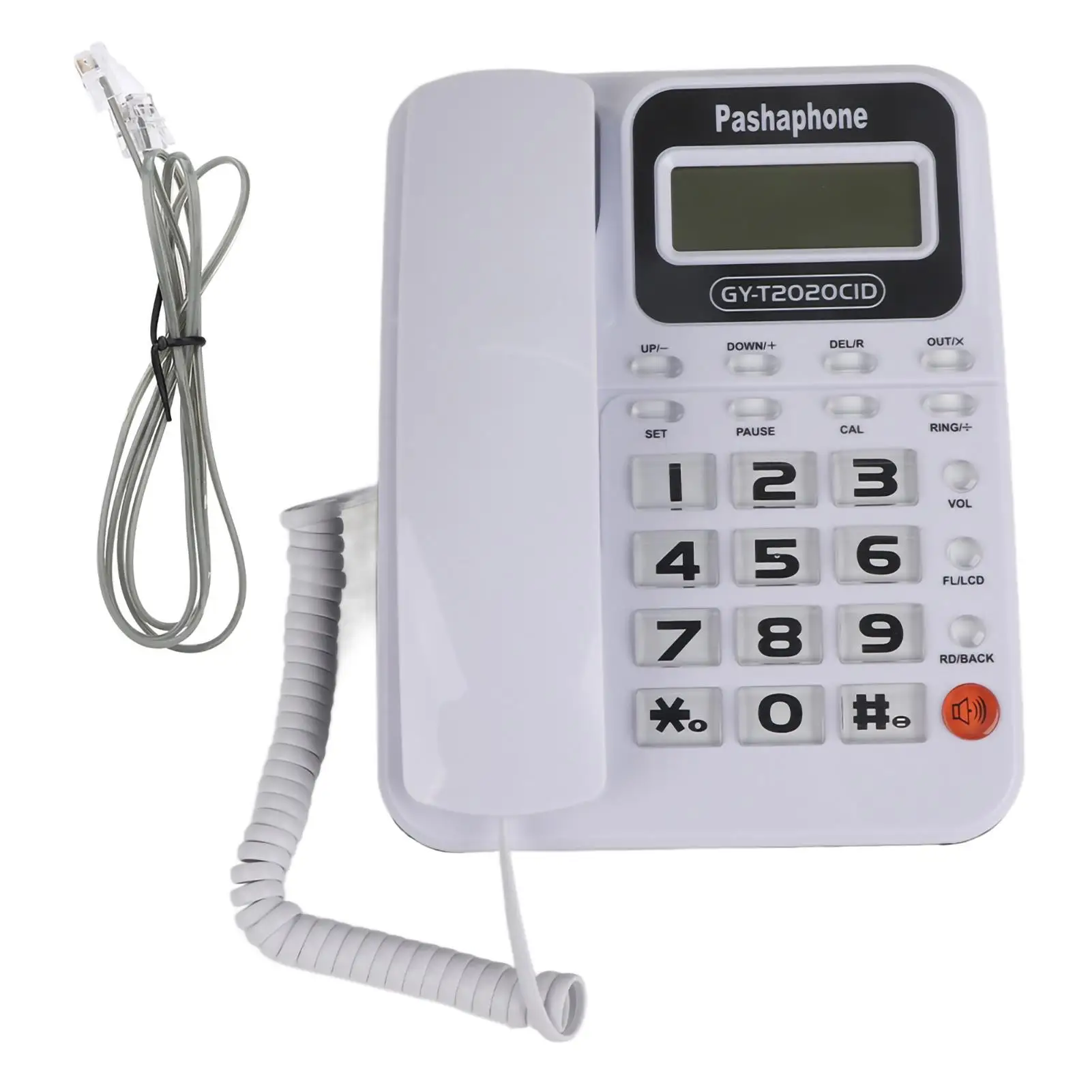 Household Big Button Landline Telephone with Voice Recorder & Caller ID for elderly