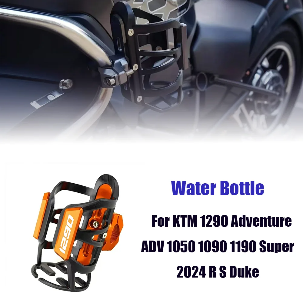 For KTM 1290 Adventure ADV 1050 1090 1190 Super 2024 R S Duke CNC Beverage Water Bottle Drink Cup Holder Motorcycle Accessories