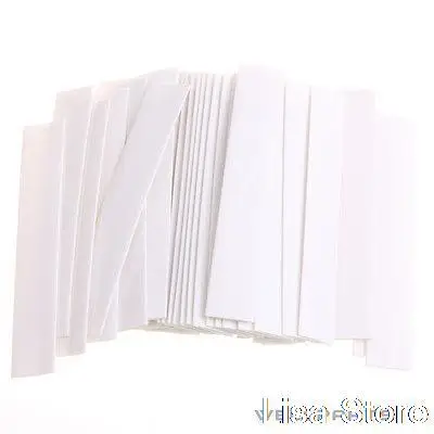 100x 10mm Diameter White Heat Shrinkable Tube Shrink Tubing 100mm length 2:1