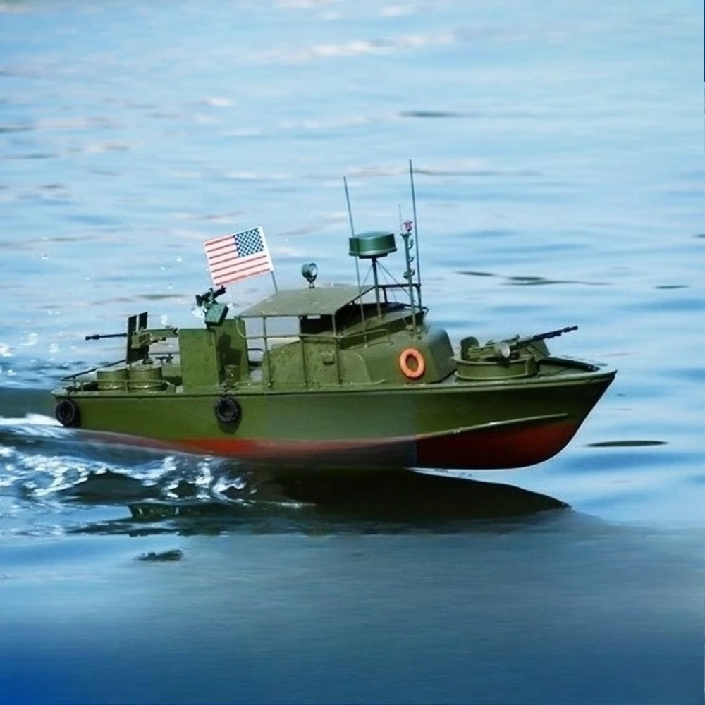Barca RC 1:18 Nave della Patrol Inlandia Versione RTR Getto d'Acqua Propulsione Modello di Barca d'Assalto Giocattolo Modello di Nave di Controllo Remoto per Adulti