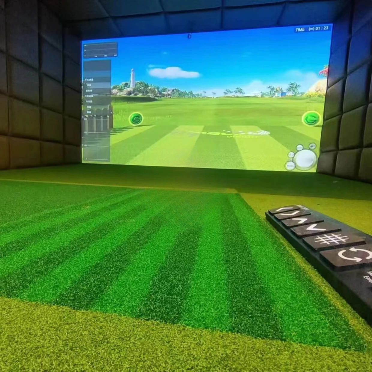 LJ Professional Indoor Sports Simulator Golf Training with Golf Balls High-Tech Screen Golf Simulator System