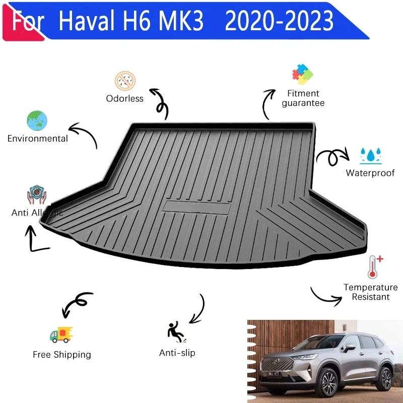 

Car Trunk Mat for Haval H6 Accessories 2020~2023 MK3 3D TPE Material Easy Clean Auto Rear Cargo Tray Trunk Mats Car Accessories