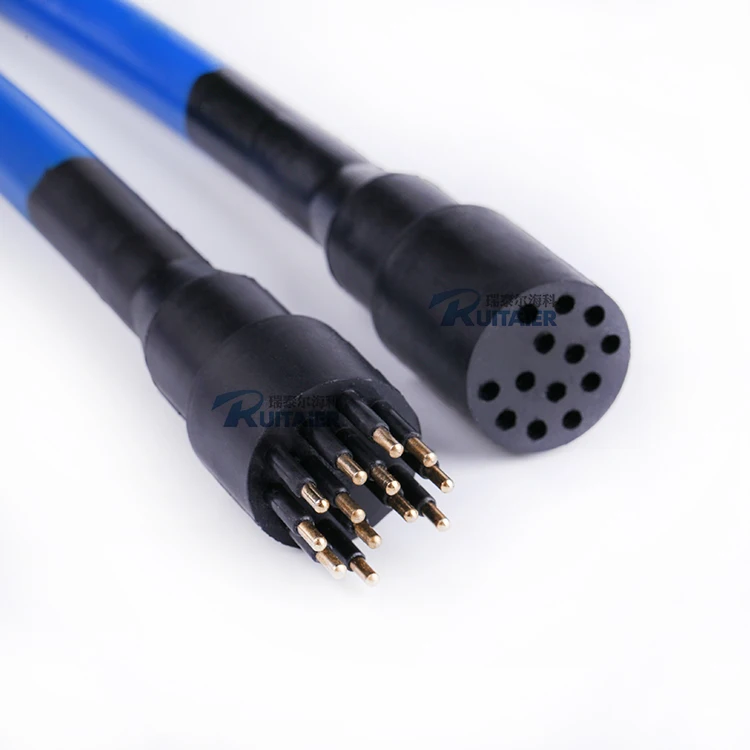 

Витые пары Подводные разъемы для передачи данных Встроенный кабель Ethernet циркулярные 13-жильные контакты PUR DIL13M DIL13F