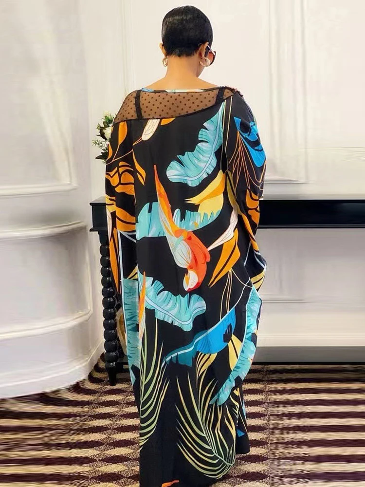 2024 Wedding Party Dresses For Women African Dashiki Print Long Sleeve Maxi Robe Prom Evening Gown Dubai Abaya Ladies Clothing