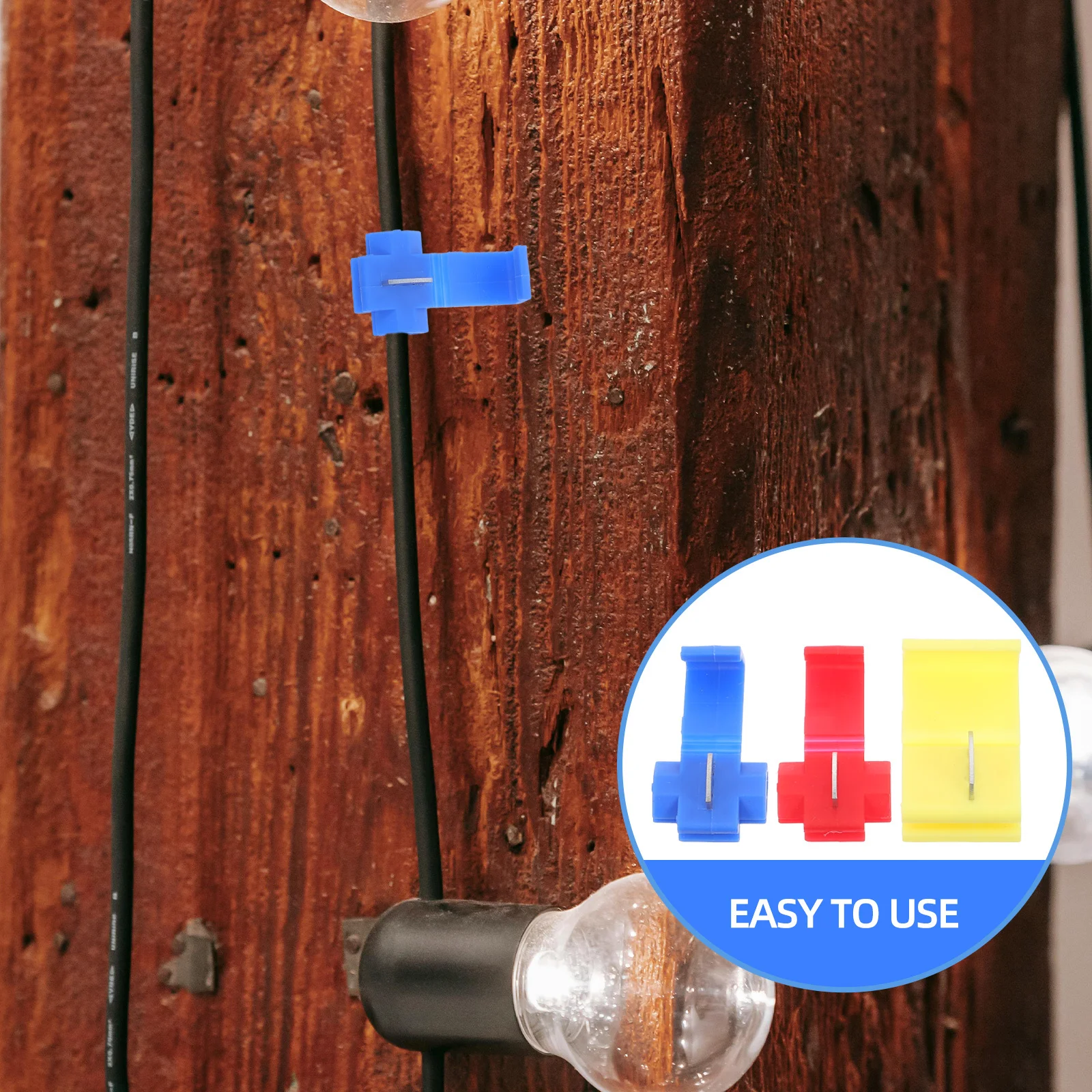 

50Pcs Quick Splice Wire Connectors Electrical T-Tap Wiring Kit Durable Safe Automotive Use Wire Splice Connectors