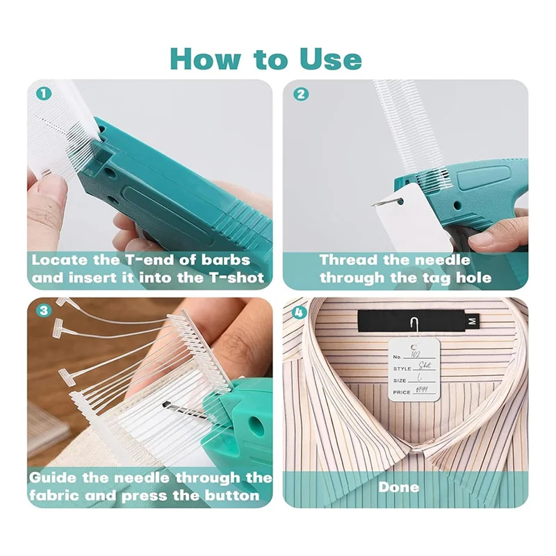 -MEOF Tagginggun Kit con custodia rigida, tagginggun per abbigliamento, attacco standard per microstitch al dettaglio per vestiti
