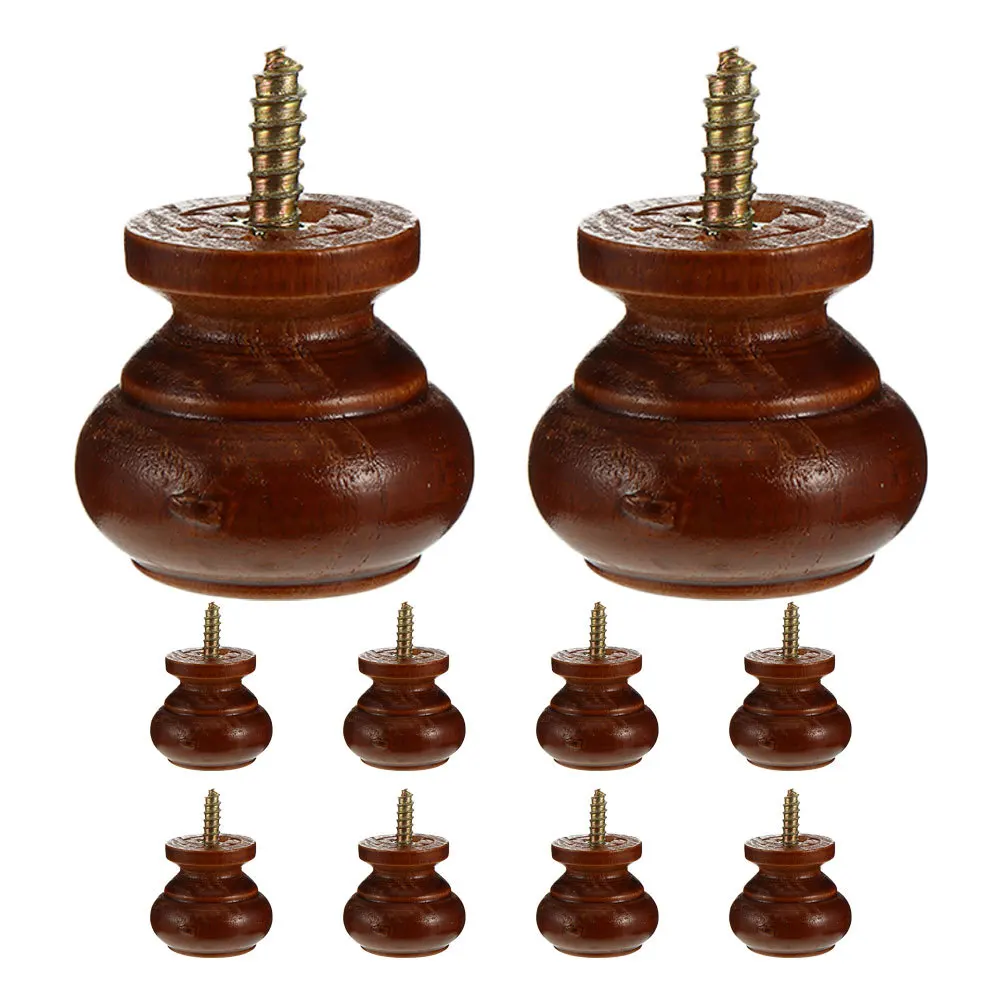 

10Pcs Round Wood Drawer Knob 2.8cm Solid Wood Single Hole Pull Handle for Dresser Cabinet Wardrobe Furniture Door Replacement