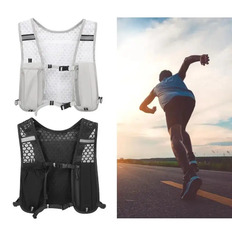 

Легкий гидратационный рюкзак-жилет для бега, марафона, походов, велоспорта и активного отдыха с карманом для телефона