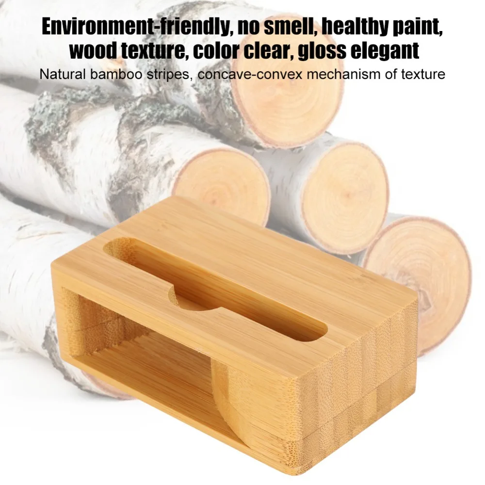 

10x6x3cm Bamboo Phone Amplifier Bamboo Wood Sound Amplification Wood Sound Amplifier Desk Dock Holder Desk Accessory
