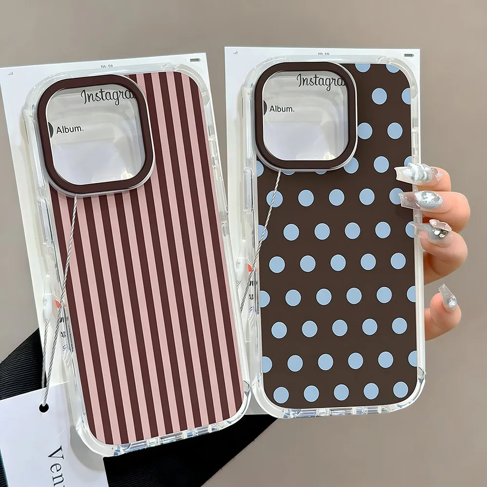 Capa de Telefone com Poás Vermelhos e Marrons para Xiaomi Redmi Note K60 15C 15 14 13 12 12C 11 10 10C 13C 10X A5 K50 Pro Plus Ultra 4G 5G