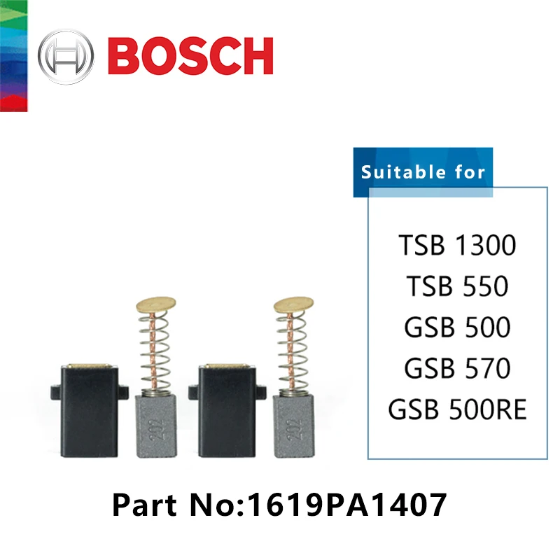 

Угольные щетки для ударной дрели Bosch TSB 1300 TSB 550 GSB 500 GSB 570 GSB 500RE 1619PA1407, запчасти для ремонта, запасные аксессуары