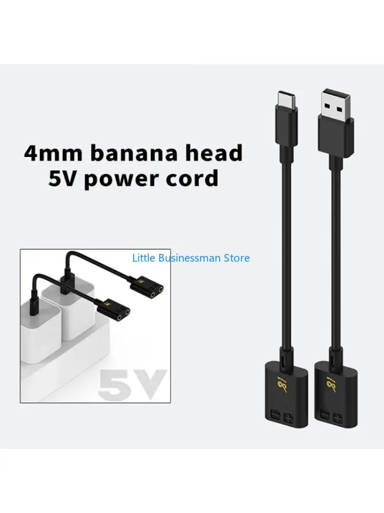 20cm Power Cord 4mm Banana Plug For Phone Maintenance and Repair Type C USB Port M76A