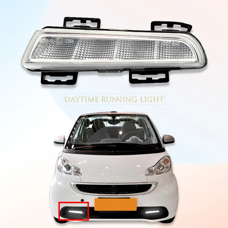 

A Pair Car Front Bumper Daytime Running Light For Smart Fortwo 451 2013 2004 2015 LED Front Signal Lamp A4519060351 A4519060451