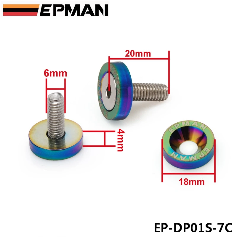 EPMAN Fender Washers Bumper Washer License Plate Bolts Kits for Honda Civic EK EP AP DC2 DC5 for jdm HU-DP01S-EP