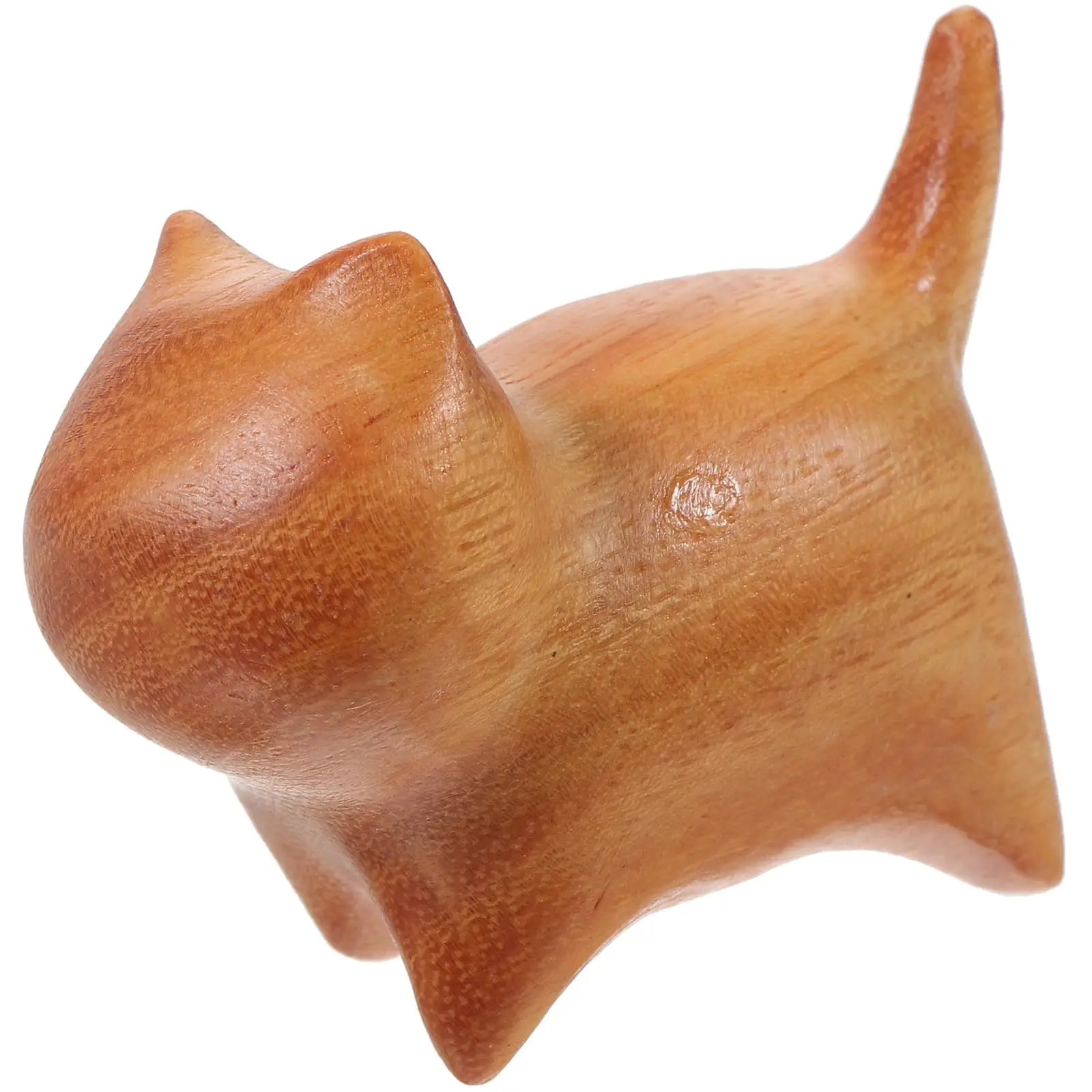 

Small Wooden Walking Cat Decoration Animal Sculpture Desktop Statue Home Ornament Ornaments for Crafts