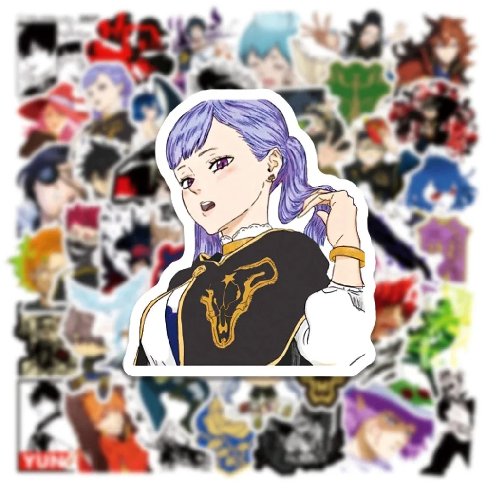 10/30/50pcs Asta Black Clover Anime Stickers Cool Yuno Grinbellor Sticker Motorcycle Stationery Laptop Noell Vermilion Decals