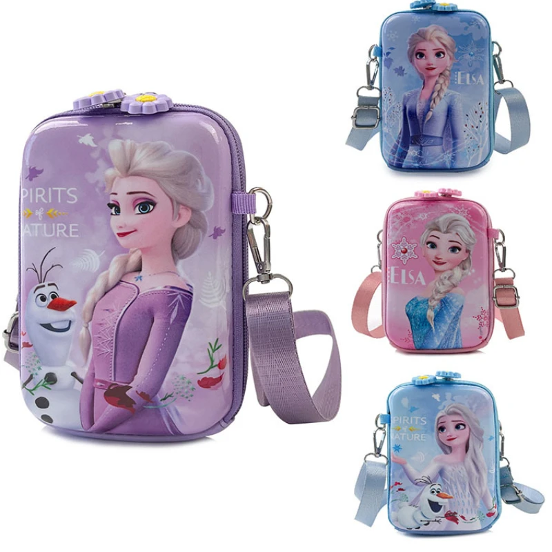 Disney Frozen Princess Crossbody Bags Children\'s Backpack Cartoon Pattern Large Capacity Bag Casual Student Girls Bag Presents