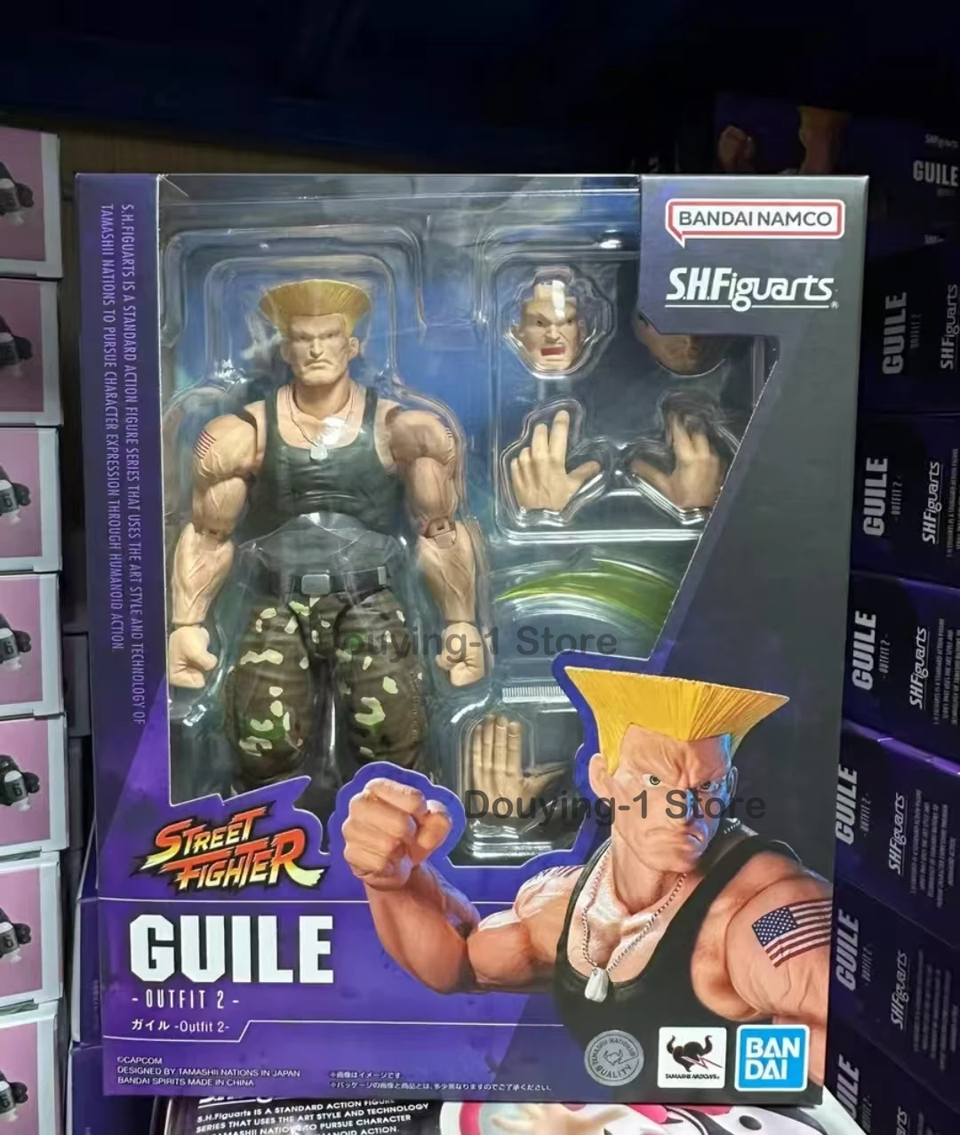 

In Stock Bandai SHF Guile Outfit 2 Street Fighter Action Anime Action Collection Figures Model Toys Figura Gift