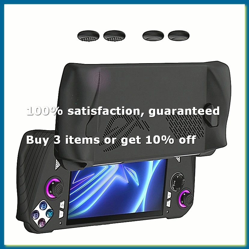 For Ally Handheld Game Console All-Inclusive Silicone Protective Case Handheld Anti-Drop Protective Case,Black-DTB3