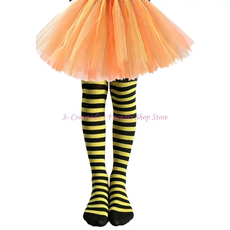 85AE Girls Party Costume Stockings with Footed Coverage for Stage Looks