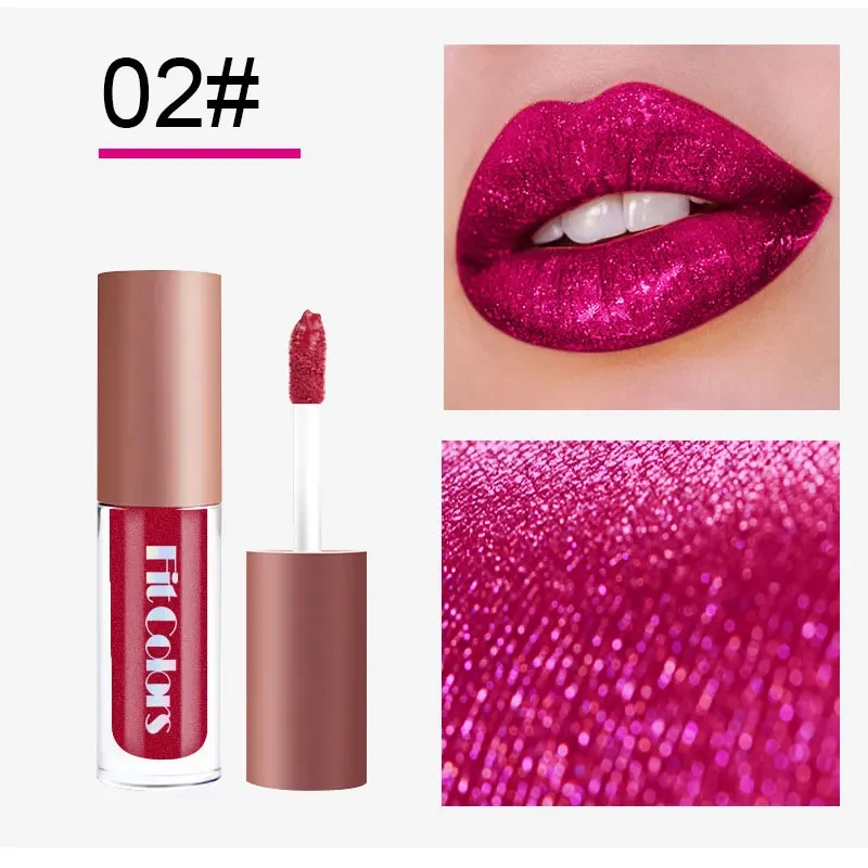

Heallor Glitter Стойкая косметическая фестивальная блестящая губная помада Трендовый неотразимый макияж Гламурная губная помада Жидкая Maquiagem Pig