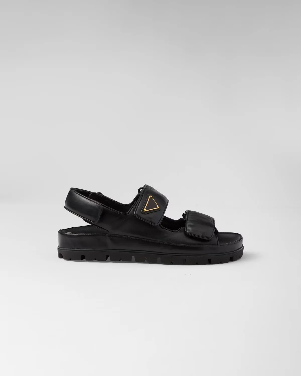 

Women's Shoes Flat Nappa Leather Sandals Black Footwear Hook Loop Straps Sandal Logo Brand Vipol 9992404042130