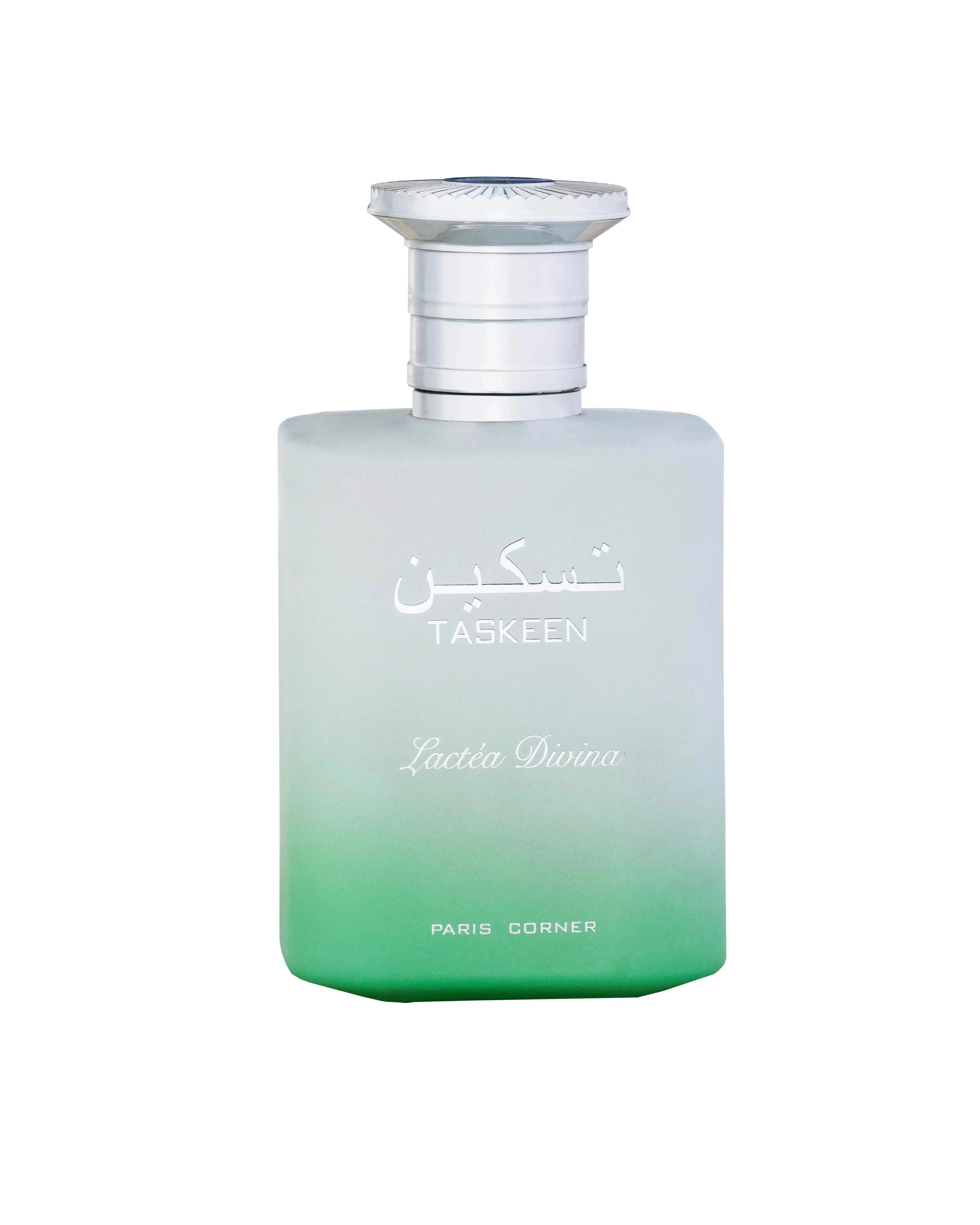 

Taskeen Lactea Divina Fragrance: Luxe Silver Cap, Long-Lasting Soft & Milky Aroma for All