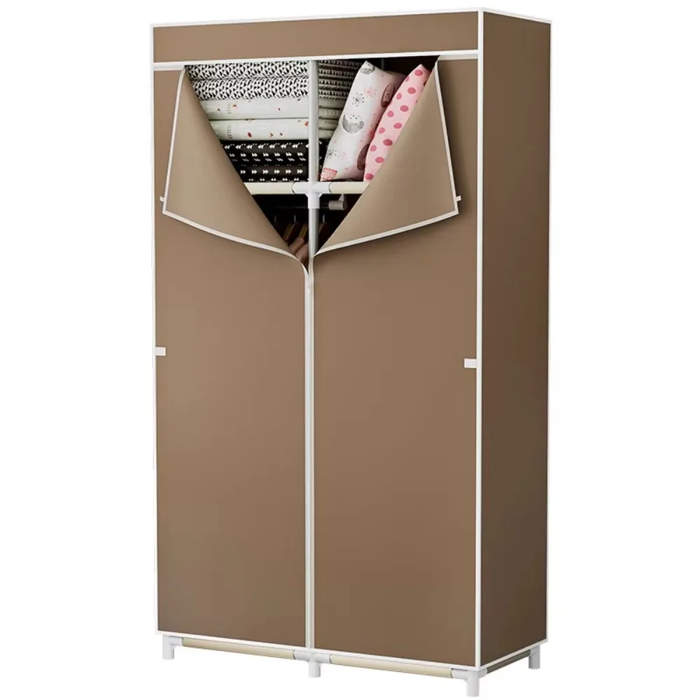 Armario  tela Simple para el hogar, gabinete  montaje  dormitorio, armario gran, duraro, Simple y morno
