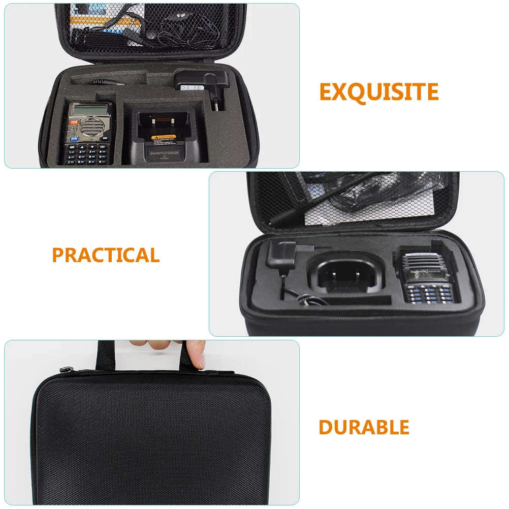 Radio Carrying Case Handheld Walkie Talkies Storage Case Suitcase For UV-5R UV-5RE UV-82 8d -F8