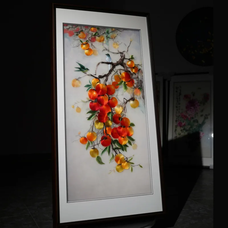 Suzhou embroidery boutique pure handmade finished products, high-end everything goes well, hanging paintings into the entrance
