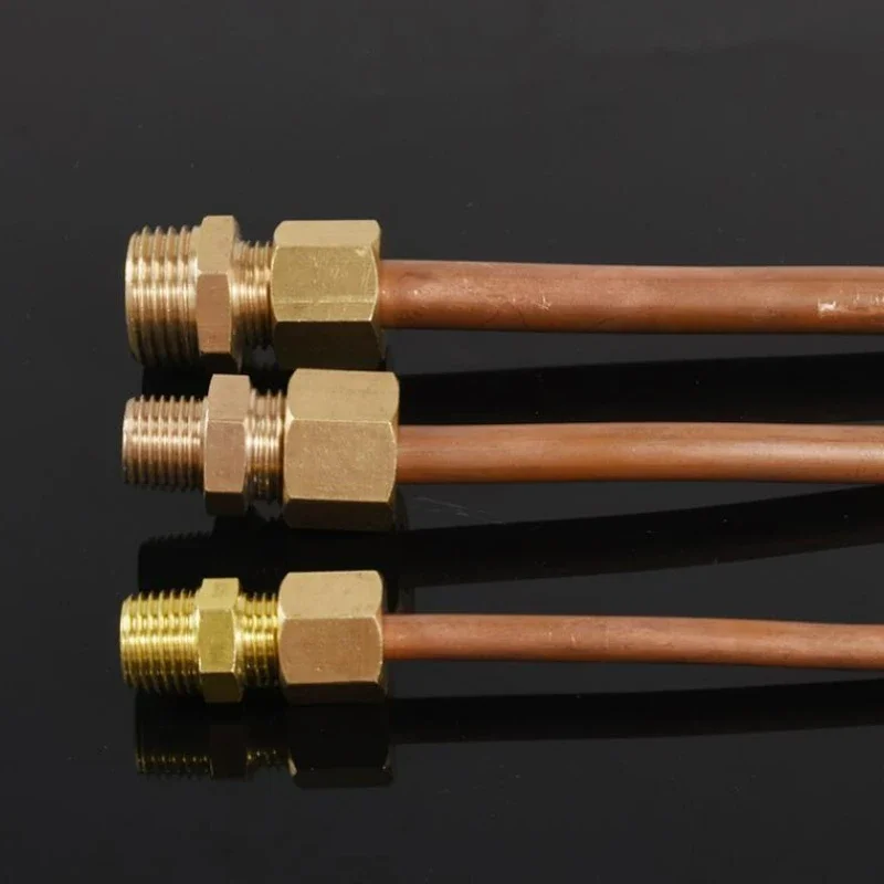 Messing-Kompressionsrohrverbinder 1/8-1/2" Außengewinde Ferrule-Verbinder für Kupferrohr, Luftbefeuchter, Textilmaschinen – Detail 3