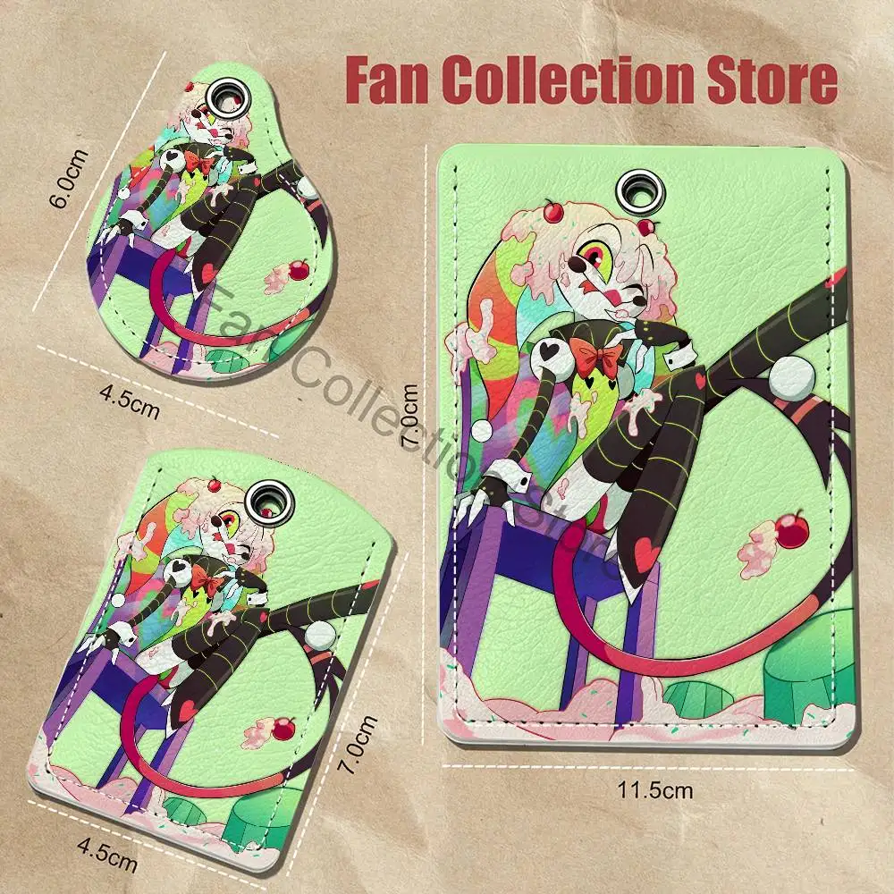 H-Helluva Cartoon B-Boss Holder Keychain For Air Tag Bank Business Work Card Holder Student Card Protective Case Bus Card view 5