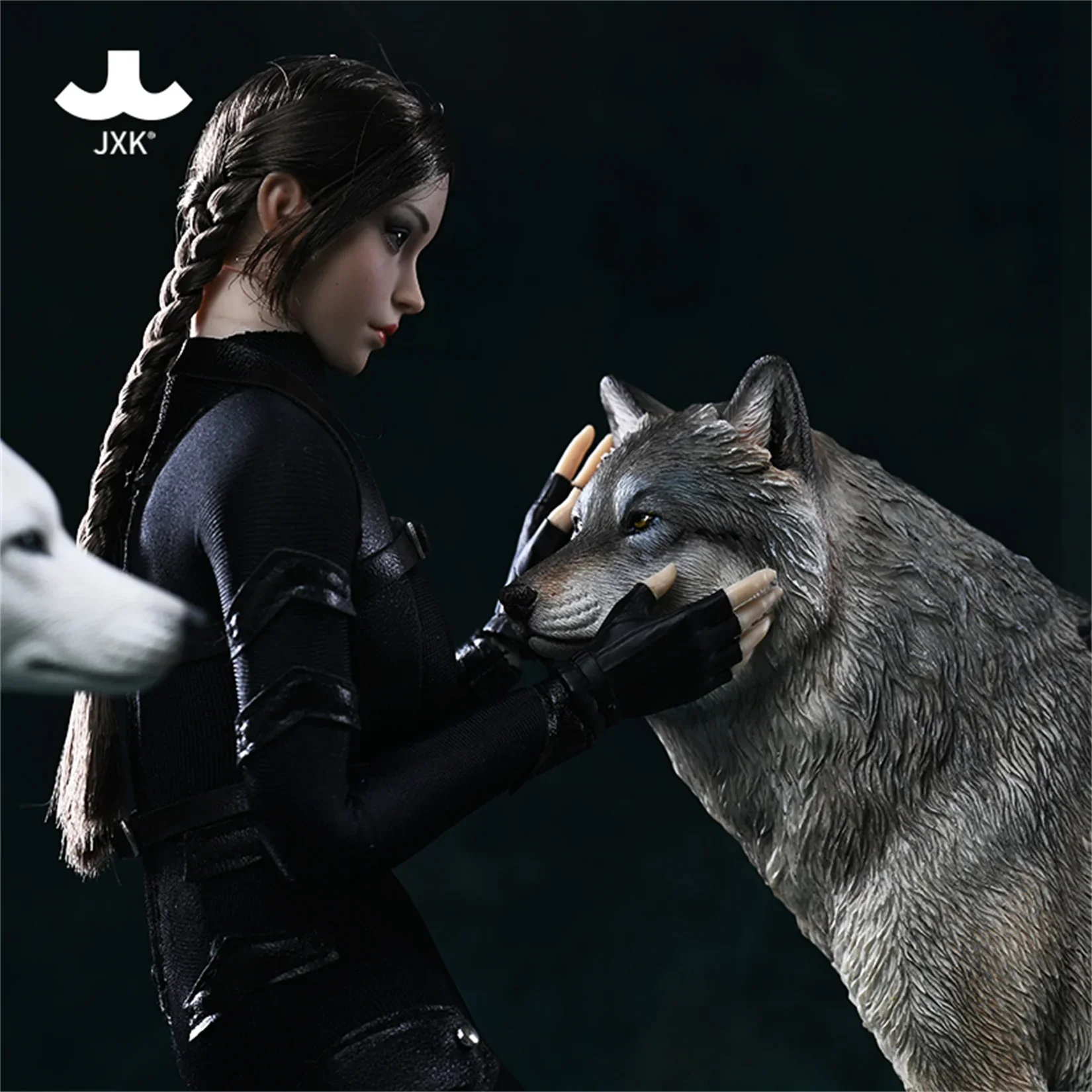 JXK 1/6 Arctic Wolf Model Canis Lupus Arctos Animal Decoration Collection Soldier Accessory Birthday Gift Photography Props