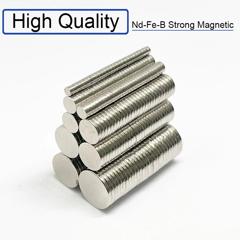 Round 2x1,3x1,4x1,5x1,6x1,7x1,8x1,9x1,10x1 Durable Super Strong Magnet N35 Permanent NdFeB Powerful Magnetic Disc imanes