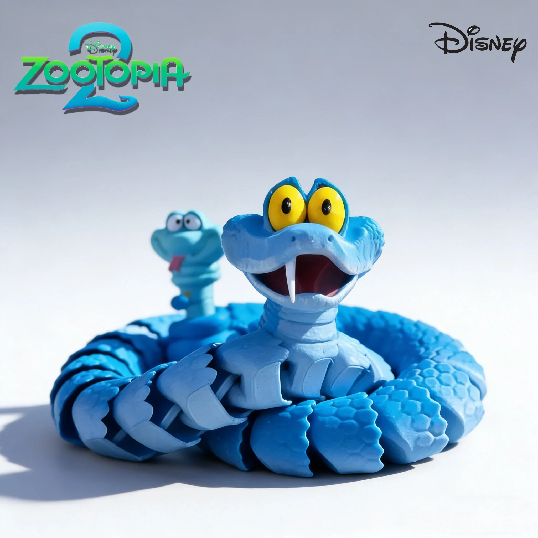 Zootropolis Gary 3D Action Figure Snake Toys Creative Stress Relief Anime Figures Moveable Rotation Desktop Ornament Gift