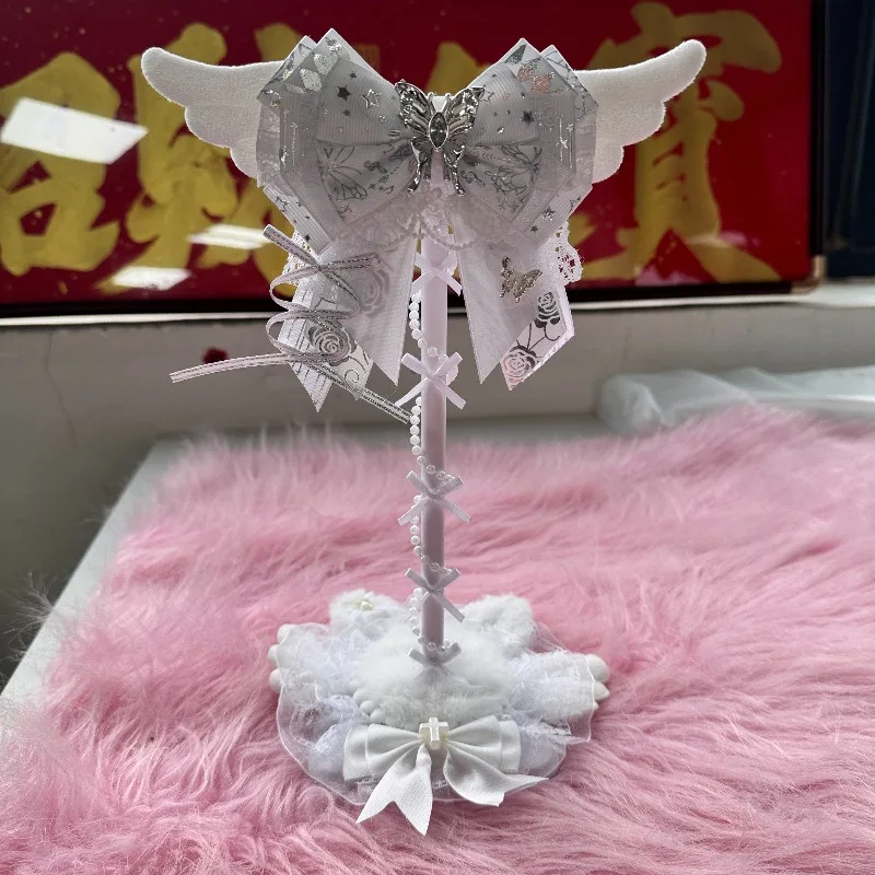 Cute Headphone Stand Custom Pink Headphone Storage Rack Desktop Gamers Esports Earphone Display Headphone Stand Y2K Accessories view 2