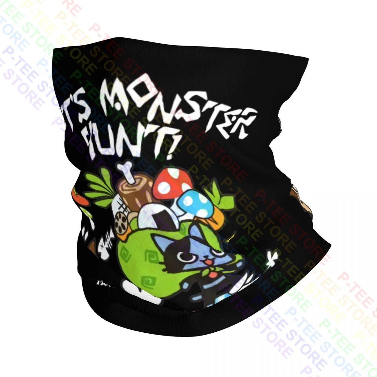 Monster Hunter Lets Monster Hunter Airou Image Halstuch, Bandana, Schal, Gesichtsmaske, Wandern, Angeln, Bergsteigen