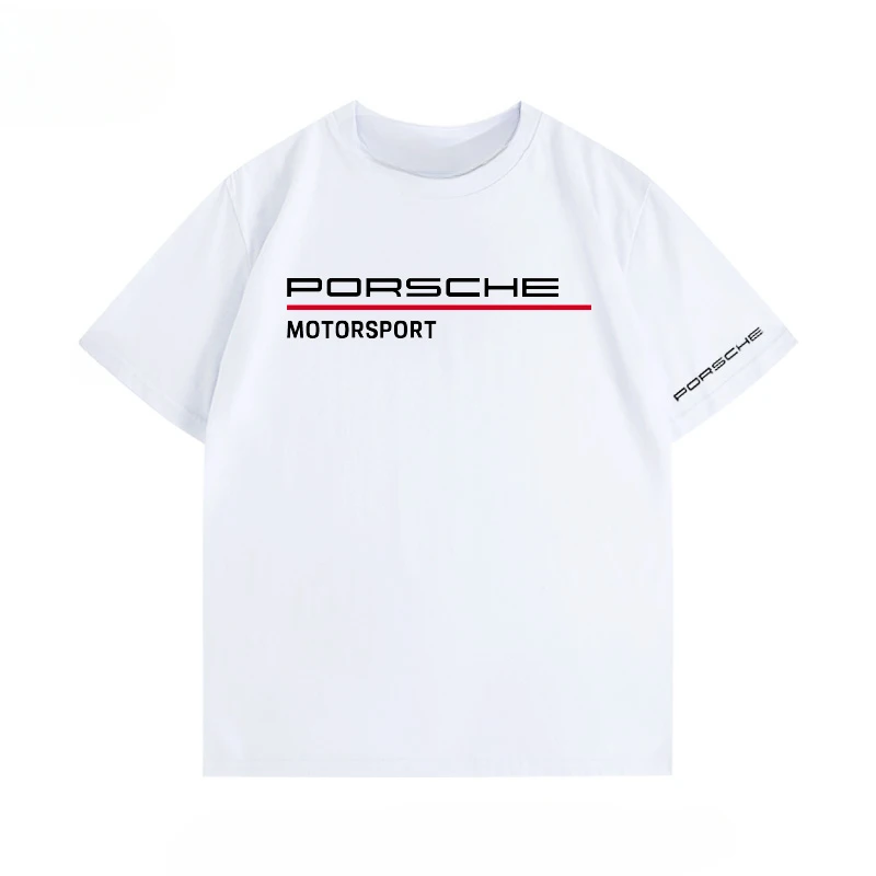 2025 Women's Car Letter Print T-Shirt Perfection Is Never The End GT3-RS Print Cotton Tshirt Casual 911 Oversized Tee Shirts