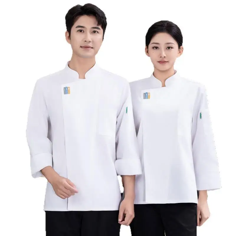 Spring Autumn Custom Professional Kitchen Jacket Print Logo Personalized Design Pattern DIY Work Clothes Cook Coat Top