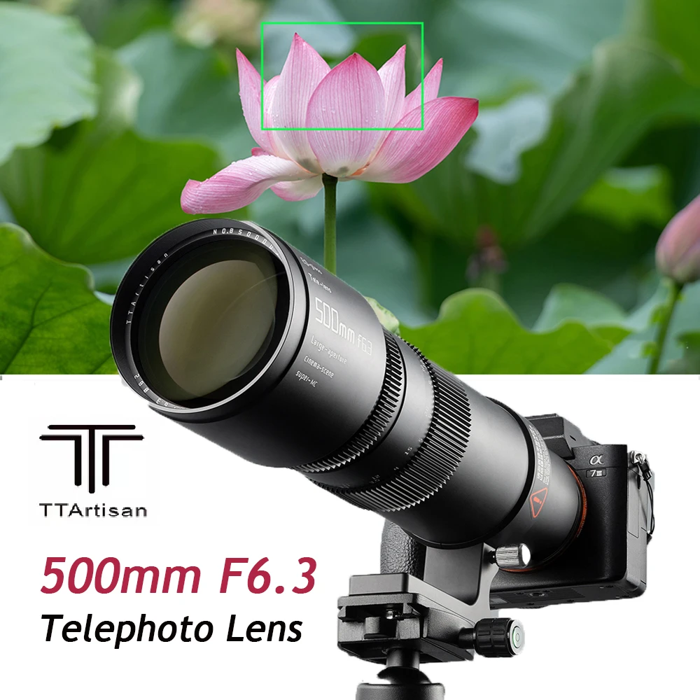 TTArtisan 500mm F6.3 Telephoto Lens Full Frame Manual Focus Len For Sony FE Canon RF Nikon Z Panasonic/Leica/Sima L Mount Camera