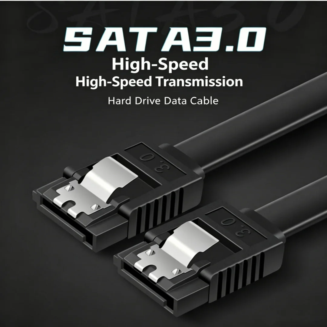 SATA 3.0 Flat Data Cable 0.4M Straight Right Angle Four Colors For SSD Hard Drive，Micro USB 0.3m Cable
